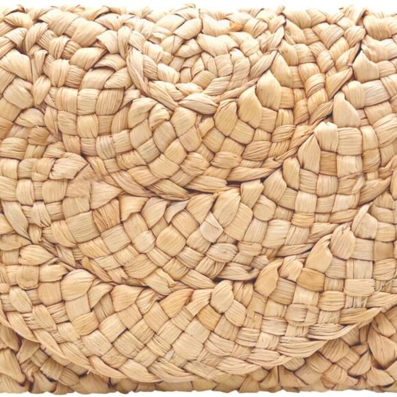 Straw Clutch Purses for Women Woven Straw Beach Handbag Envelope Rattan Clutch f - Picture 1 of 6